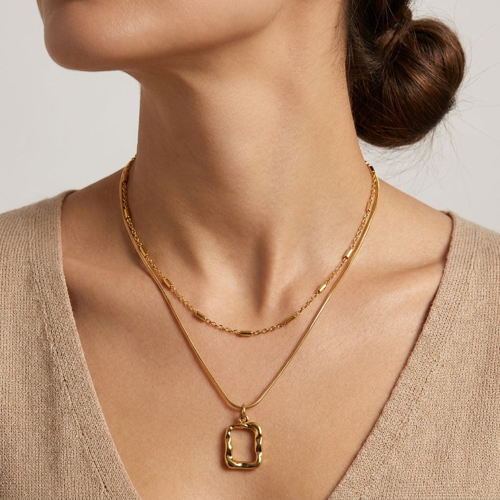 Aurum Layered Pendant Necklace