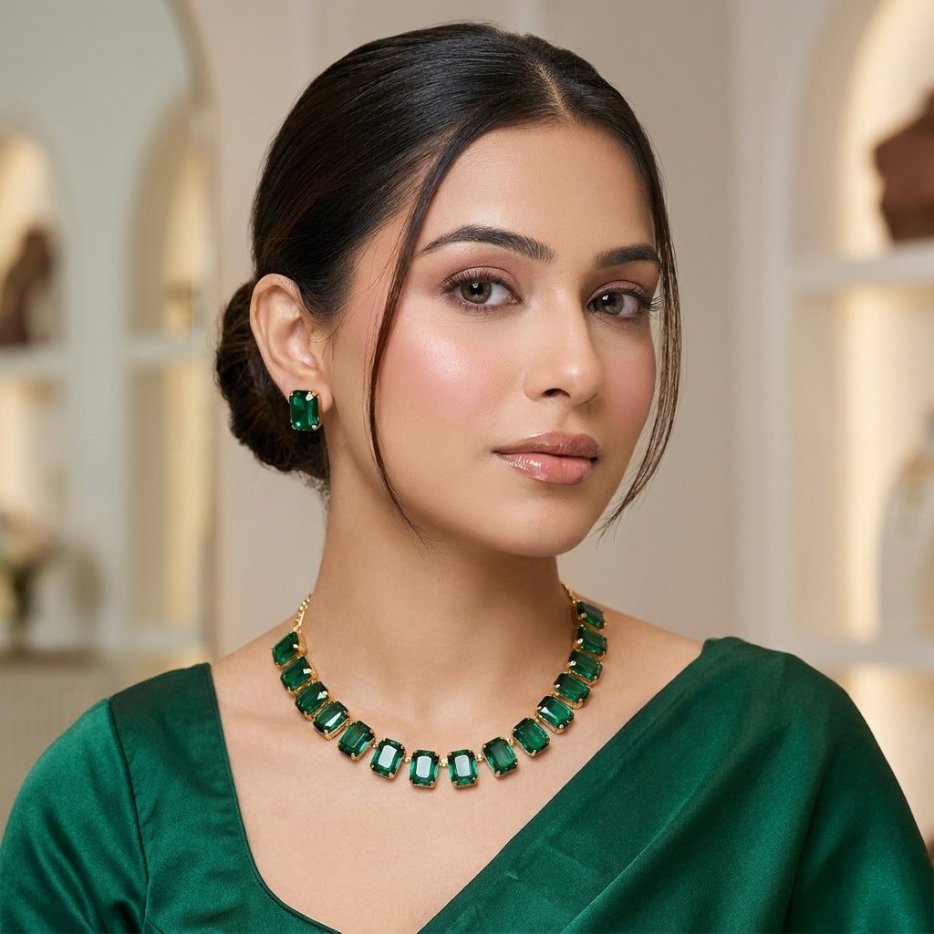 Emerald Royale Necklace Set