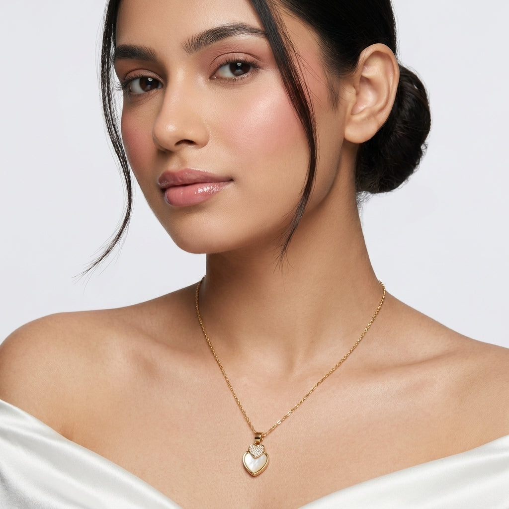 Celeste Heart Pendant Necklace