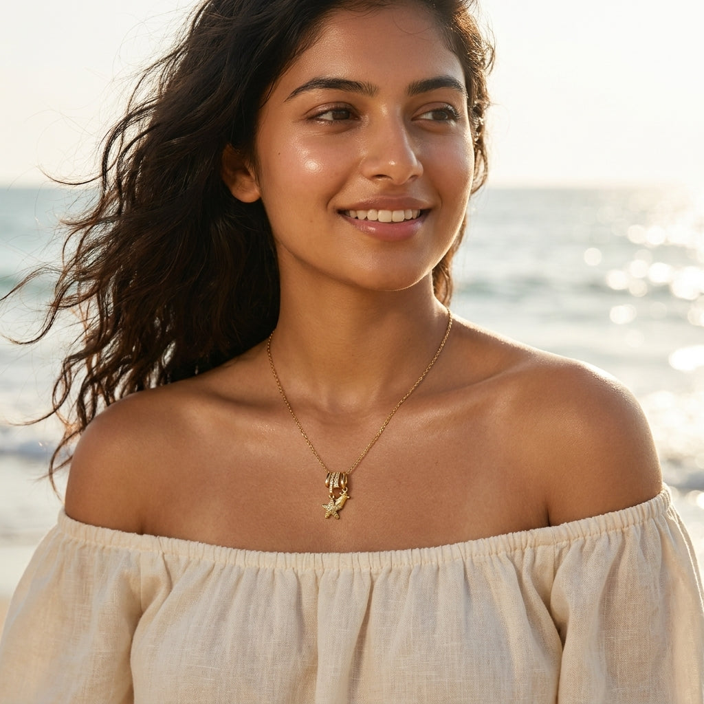 Golden Tide Charm Necklace