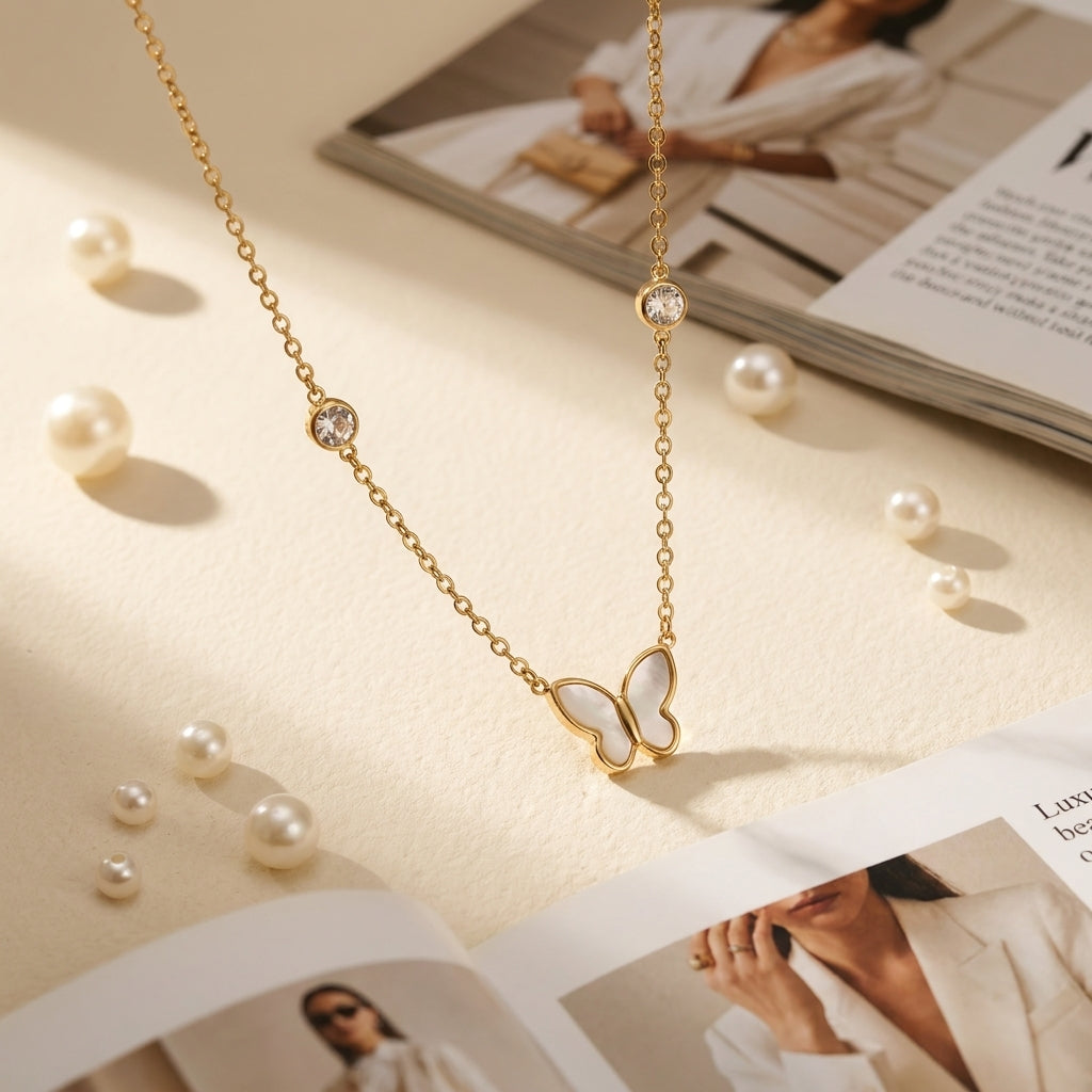 Flutter Glow Butterfly Necklace