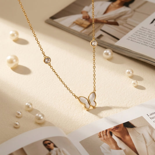 Flutter Glow Butterfly Necklace