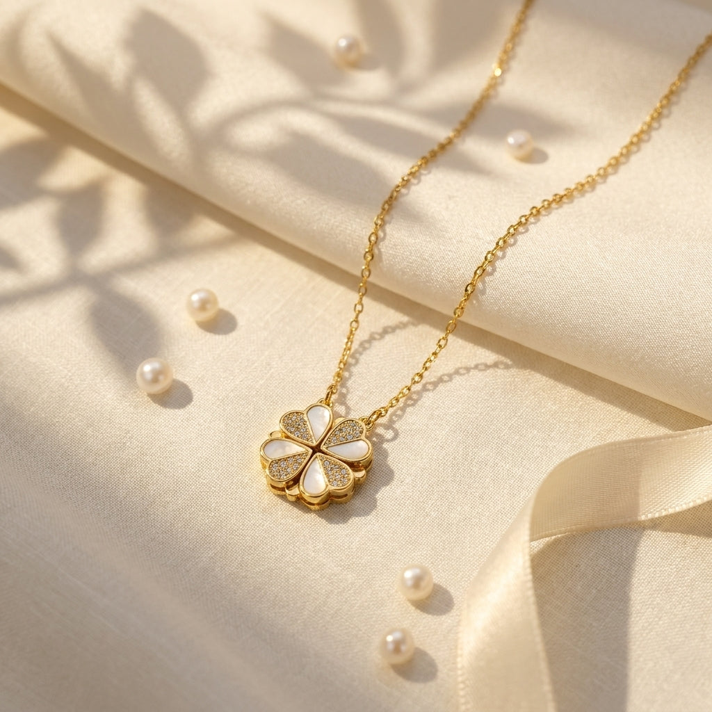 Luna Clover Anti-Tarnish Necklace
