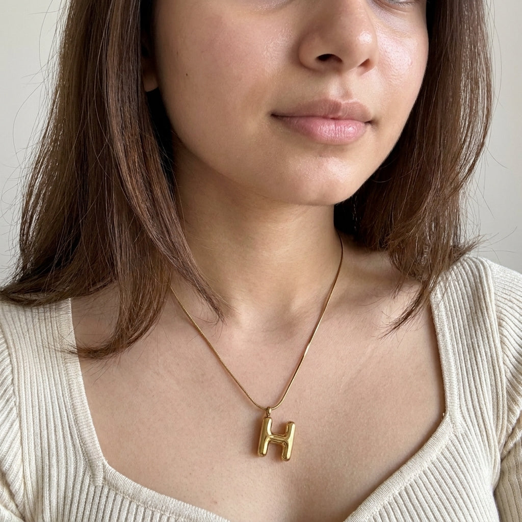 Initial H Pendant Necklace