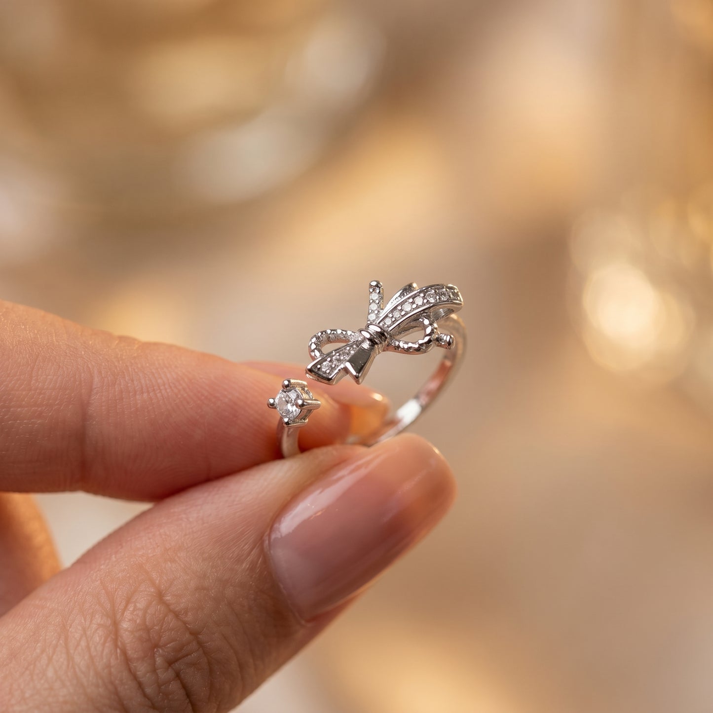 Sparkle Bow Ring