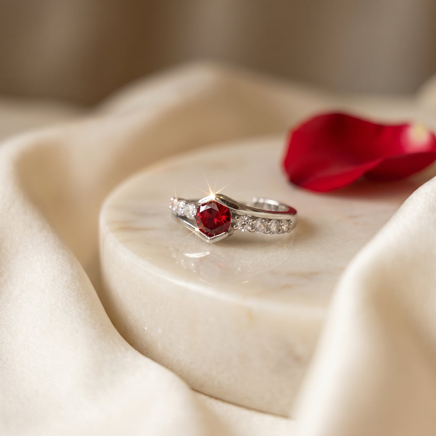 Ruby Glow Statement Ring