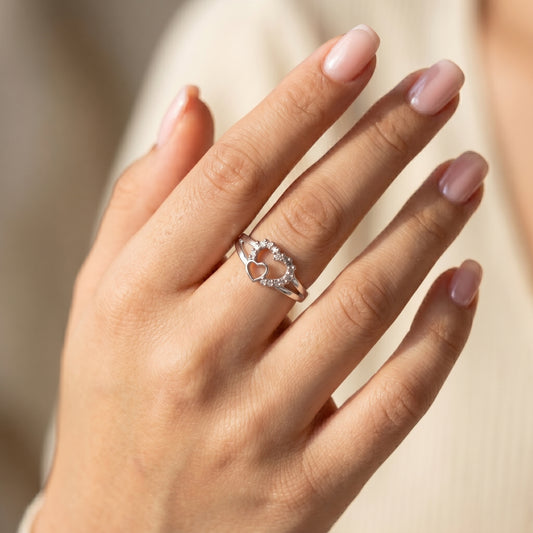 Double Heart Ring