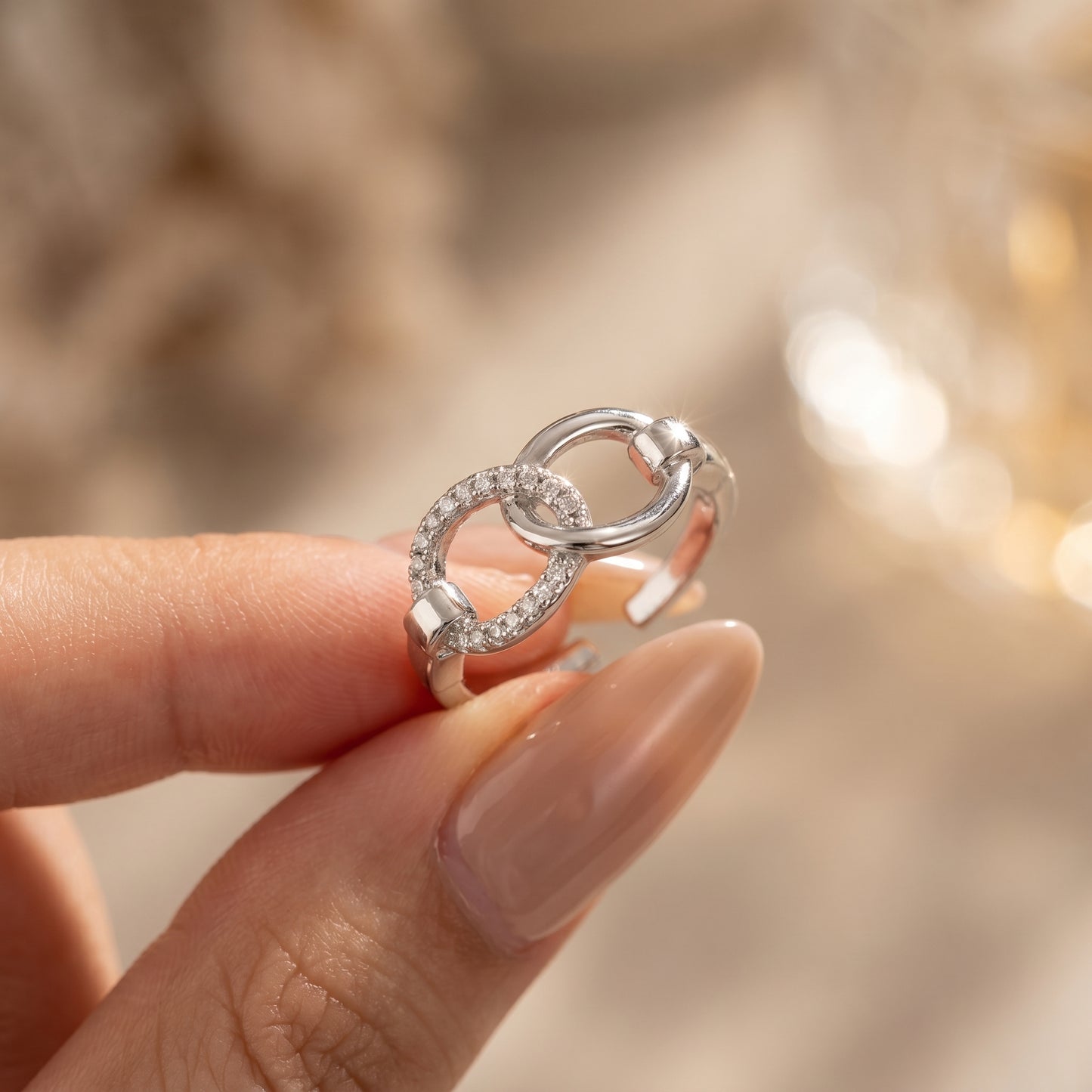 Linked Heart Ring