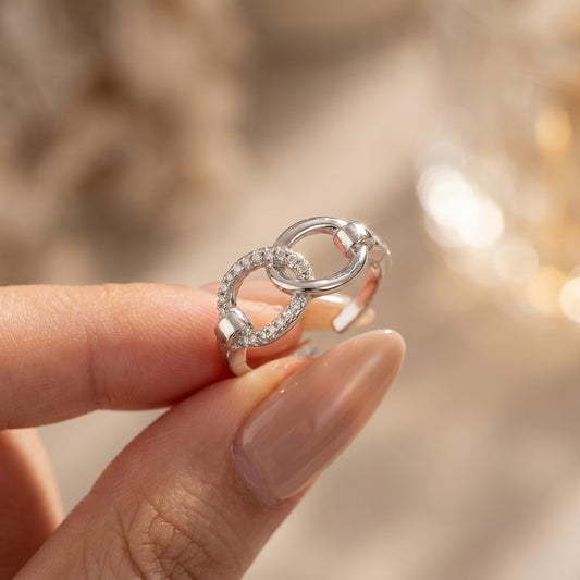 Linked Heart Ring