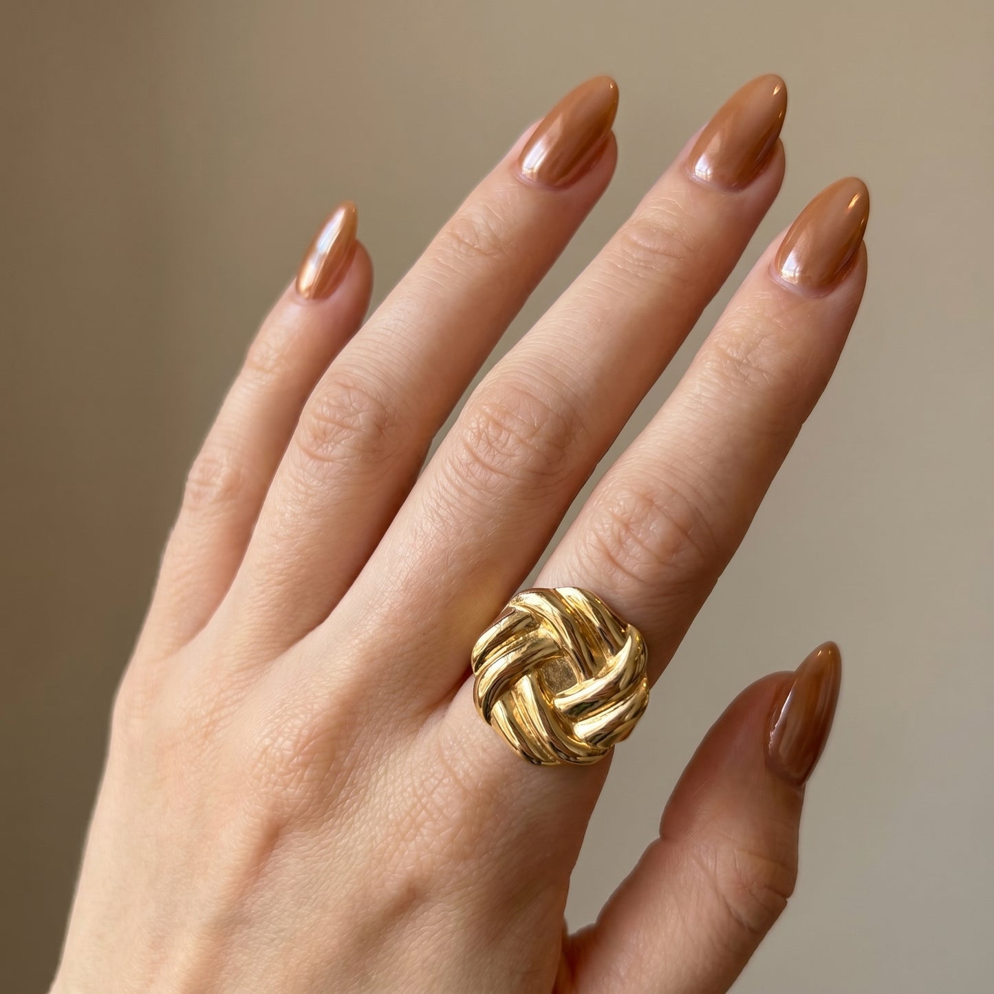 Gold Knot Statement Ring