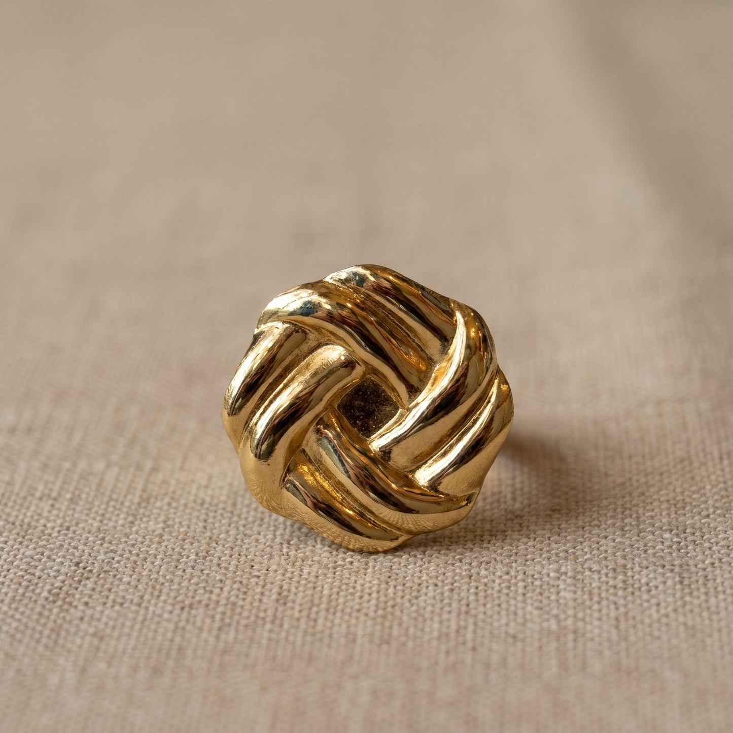 Gold Knot Statement Ring