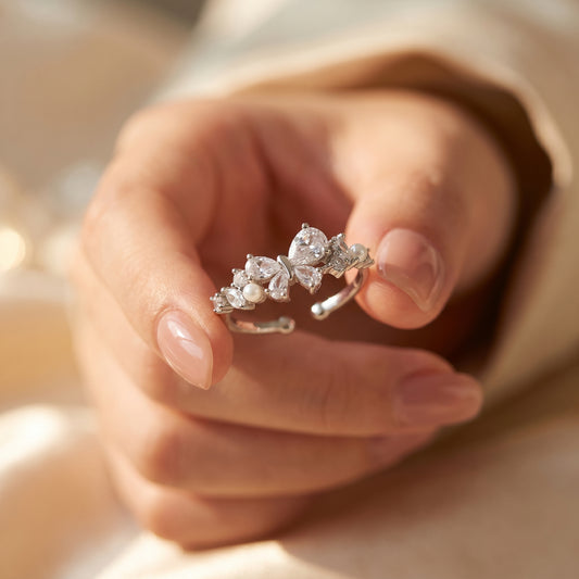 Butterfly Pearl Ring