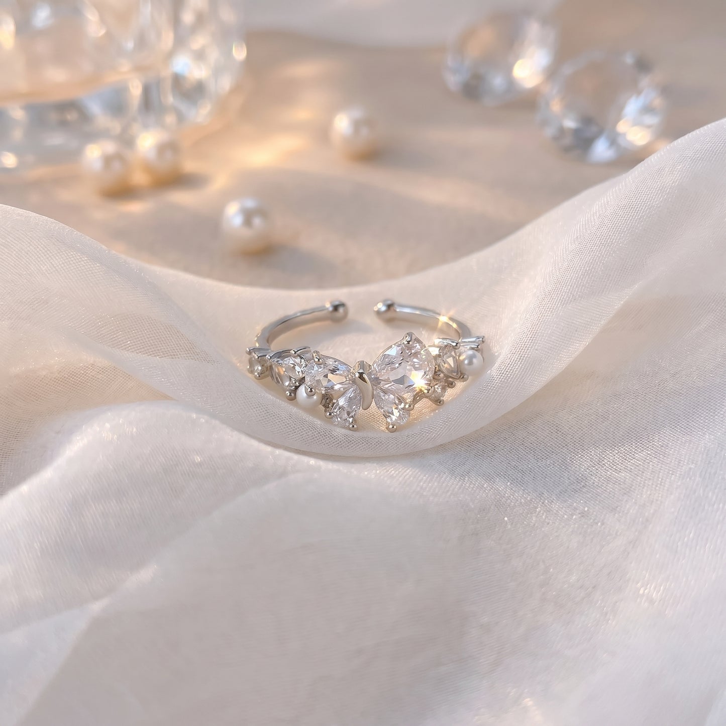 Butterfly Pearl Ring