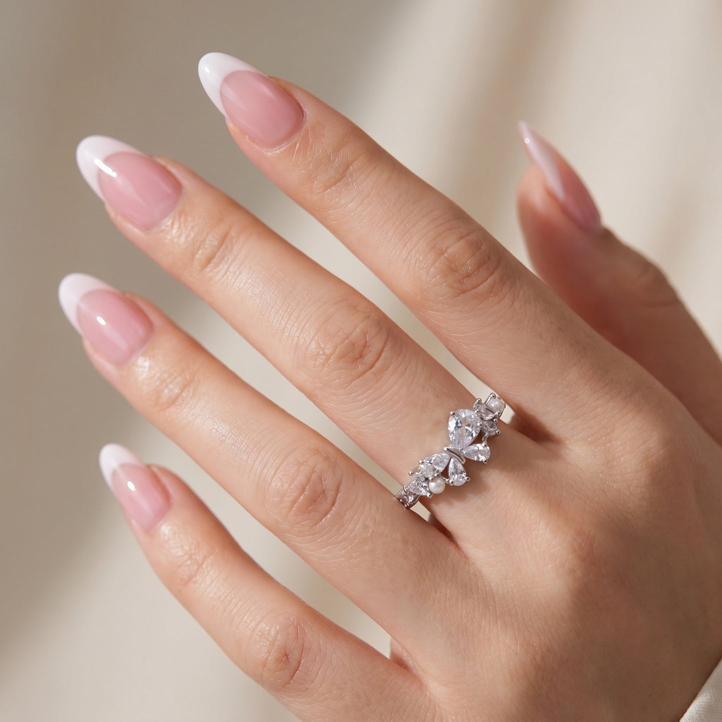 Butterfly Pearl Ring